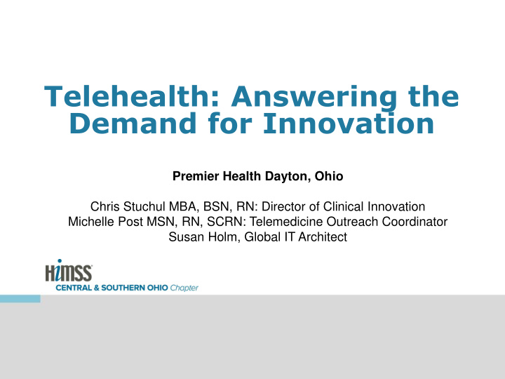 telehealth answering the demand for innovation