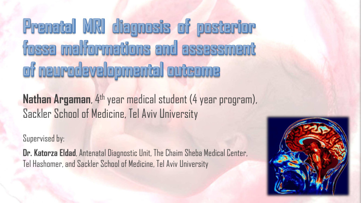 nathan argaman 4 th year medical student 4 year program