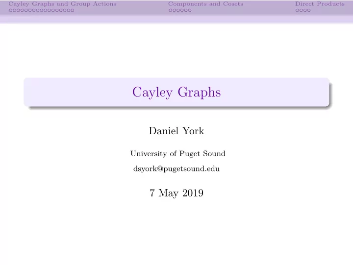 cayley graphs