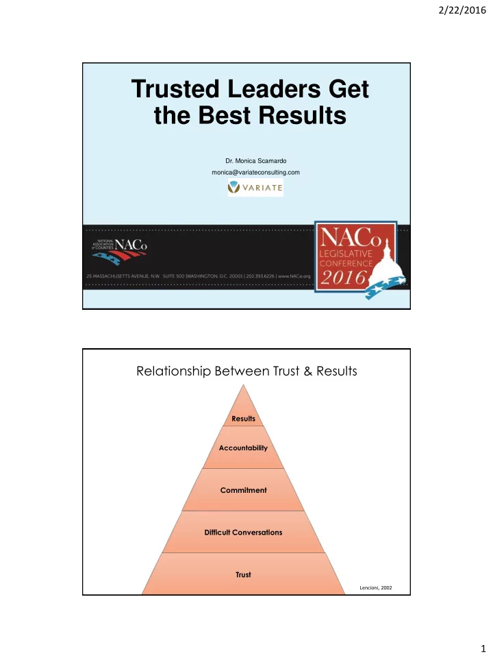 trusted leaders get the best results