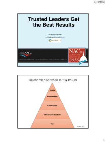 Trusted Leaders Get  the Best Results  Dr. Monica Scamardo  monica@variateconsulting.com