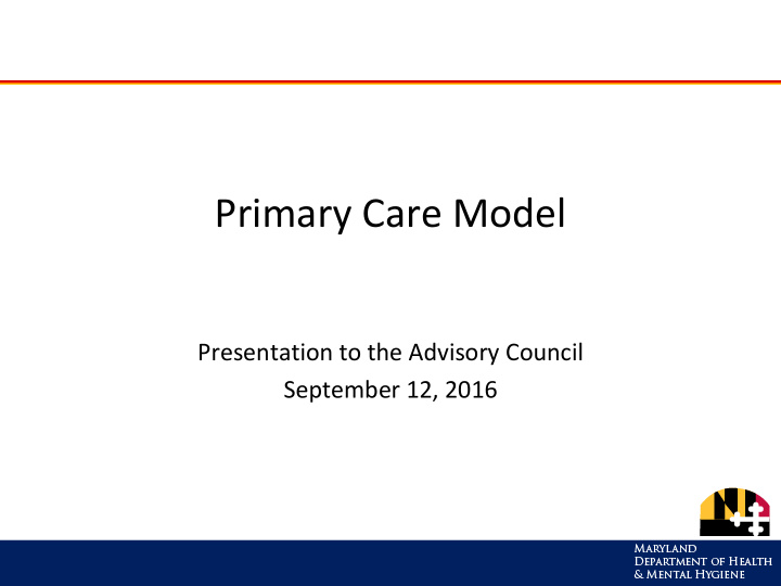 primary care model