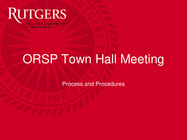 orsp town hall meeting
