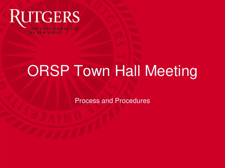 orsp town hall meeting