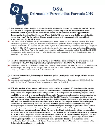 Q: The cover letter e- mail that we received stated that Based on previous RFA processing time,