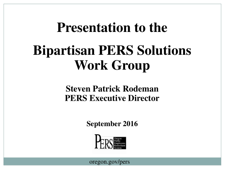 bipartisan pers solutions