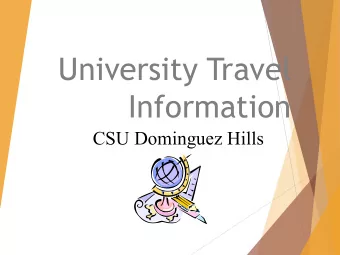 University Travel  Information  CSU Dominguez Hills  Preview  Introduction  Travel Request