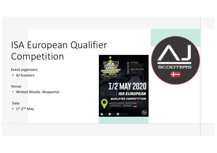 isa european qualifier competition