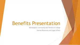 Benefits Presentation  Minneapolis Community and Technical College  Human Resources and Legal