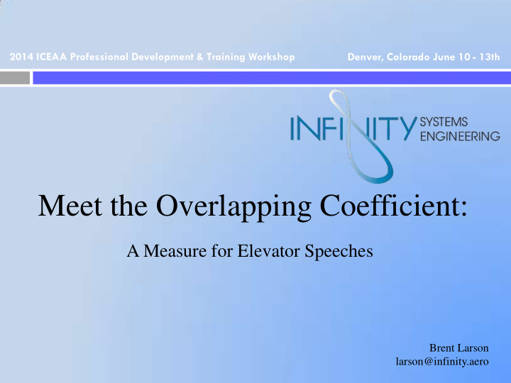 meet the overlapping coefficient