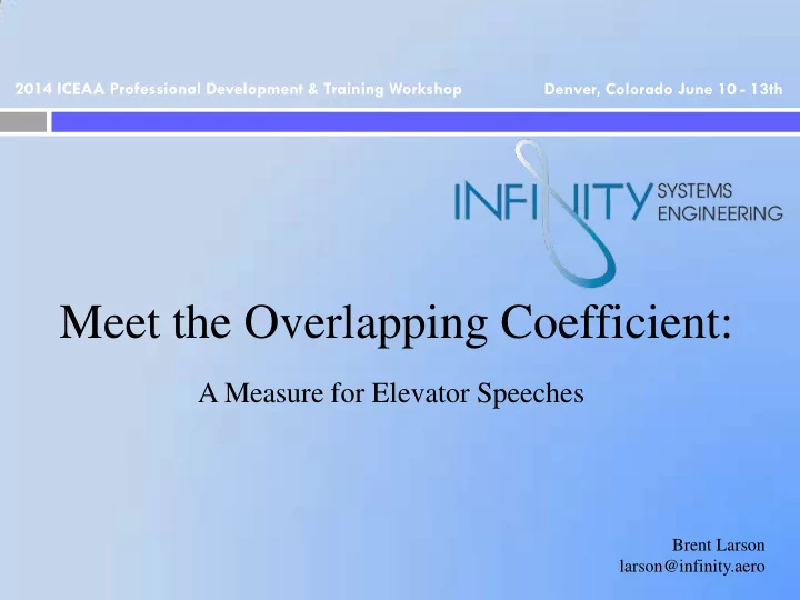 meet the overlapping coefficient