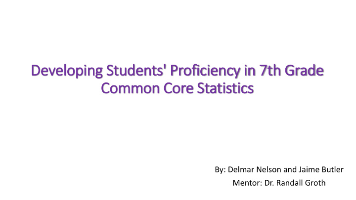 developing students proficiency in 7th grade common core