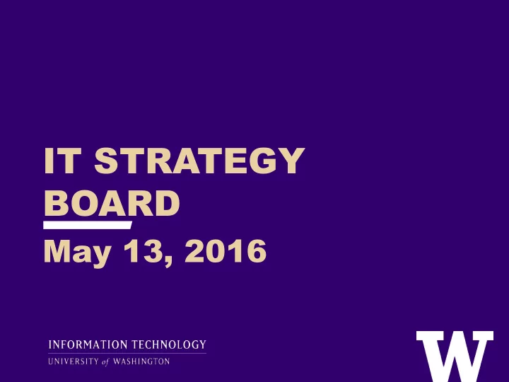 it strategy