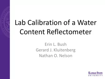 Content Reflectometer  Erin L. Bush  Gerard J. Kluitenberg  Nathan O. Nelson  Introduction