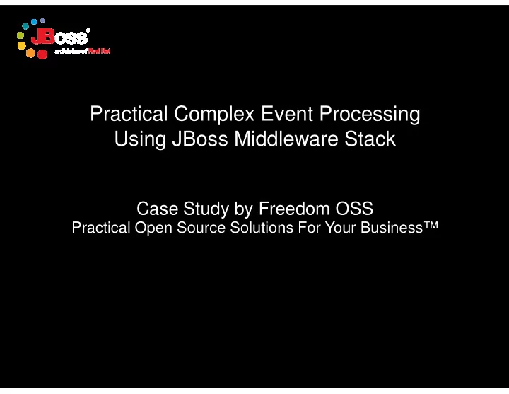 practical complex x event processing using jboss mi