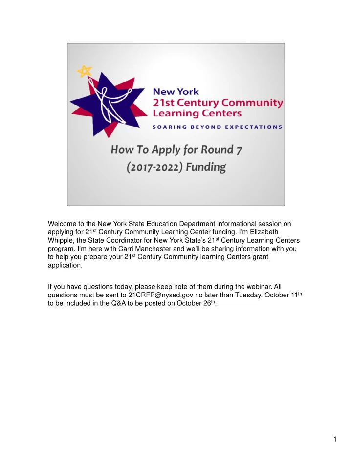 welcome to the new york state education department