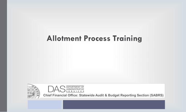 allotment process training