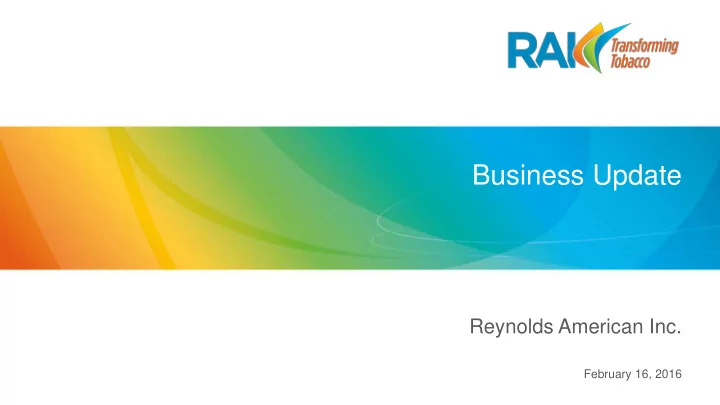 business update