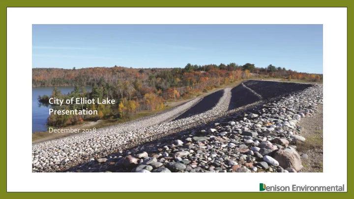 city of elliot lake presentation