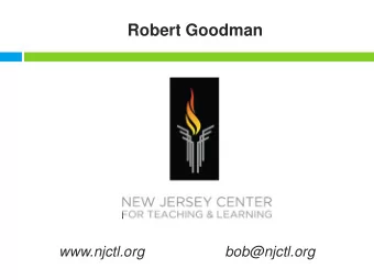 Robert Goodman  www.njctl.org                    bob@njctl.org  Systems Thinking  When a system is