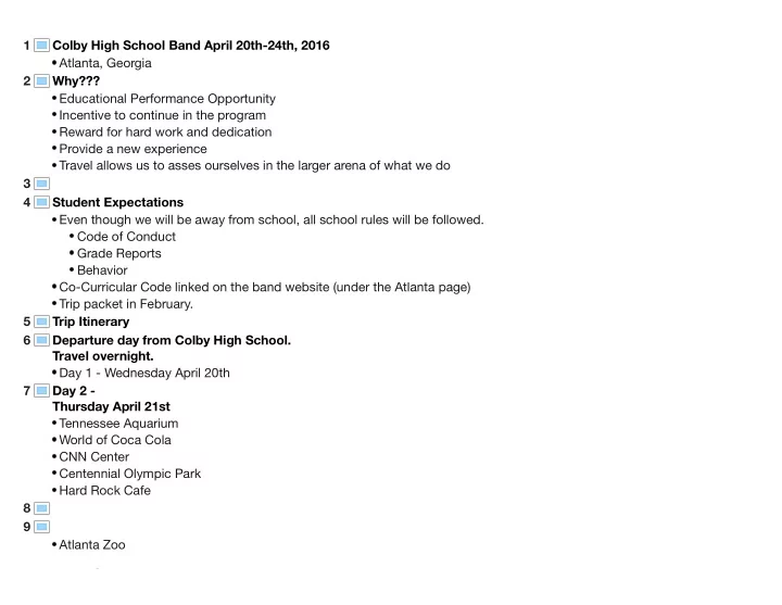 1 colby high school band april 20th 24th 2016 atlanta