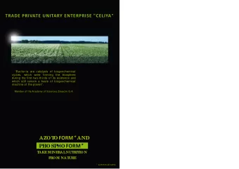 PHO SP H O FORM *  T  AKE MINERALNUT  RIT  IO N  F  ROM NAT  URE  *  commercial name  www.celiya.ru