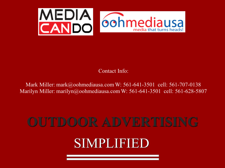 outdoor advertising simplified