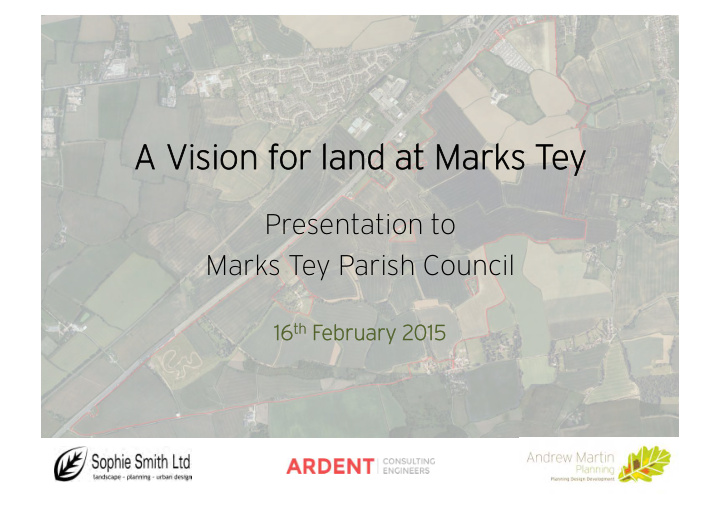 a v a vision f ision for land at mark or land at marks t