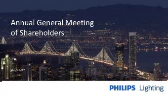 of Shareholders  May 9, 2017  1. Presentation by CEO Eric Rondolat  Full Year 2016  Continued