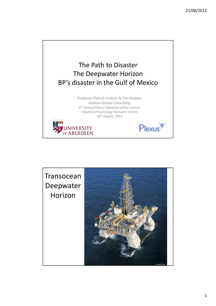 transocean deepwater horizon