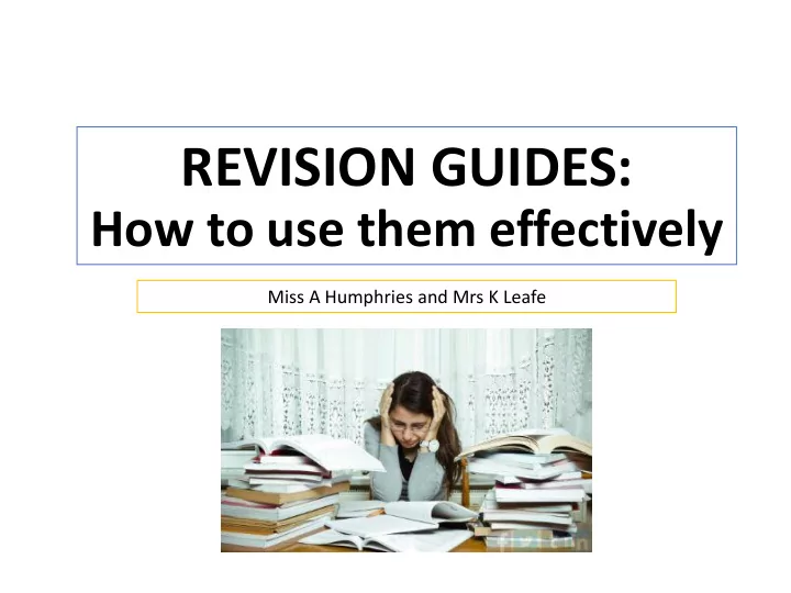 revision guides