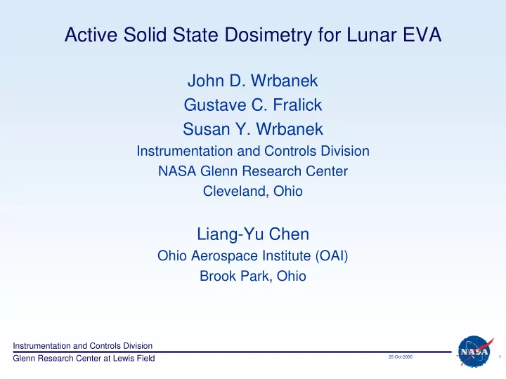 active solid state dosimetry for lunar eva