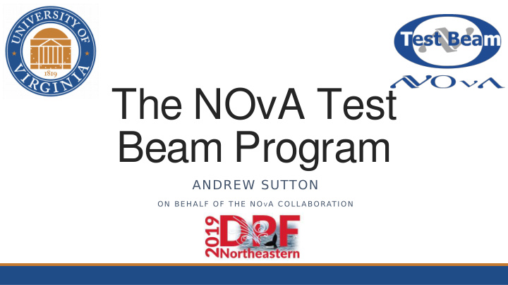 the nova test beam program