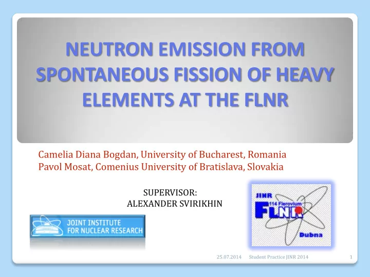 neutron emission from
