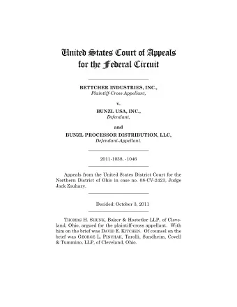 United States Court of Appeals  for the Federal Circuit  __________________________  BETTCHER