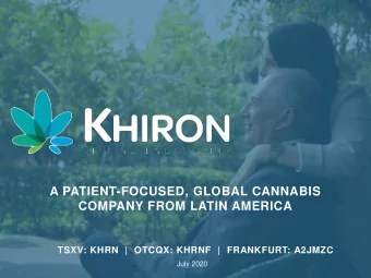 COMPANY FROM LATIN AMERICA  TSXV: KHRN  |  OTCQX: KHRNF  |  FRANKFURT: A2JMZC  July 2020  Legal