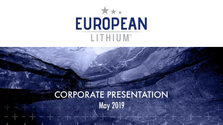 corporate presentation may 2019 disclaimer