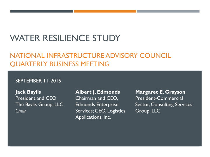 water resilience study
