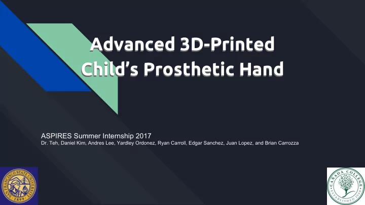 advanced 3d printed advanced 3d printed child s