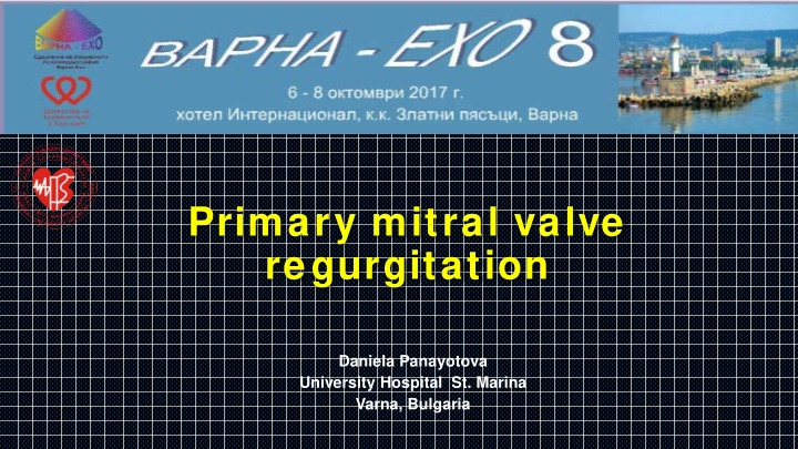 primary mitral valve regurgitation