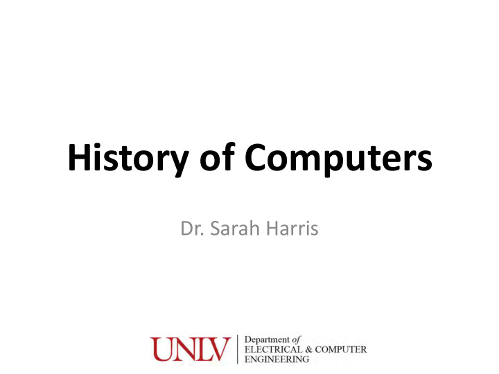 history of computers