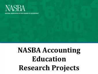 NASBA  Accounting    Education      Research  Projects    Research Grants  Are