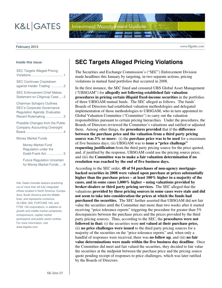 sec targets alleged pricing violations