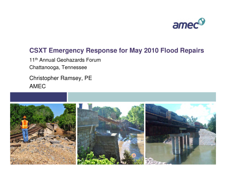 csxt emergency response for may 2010 flood repairs