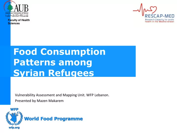 food consumption