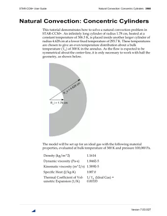 Natural Convection: Concentric Cylinders  This tutorial demonstrates how to solve a natural
