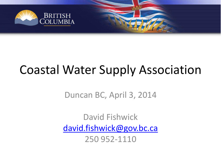 coastal water supply association