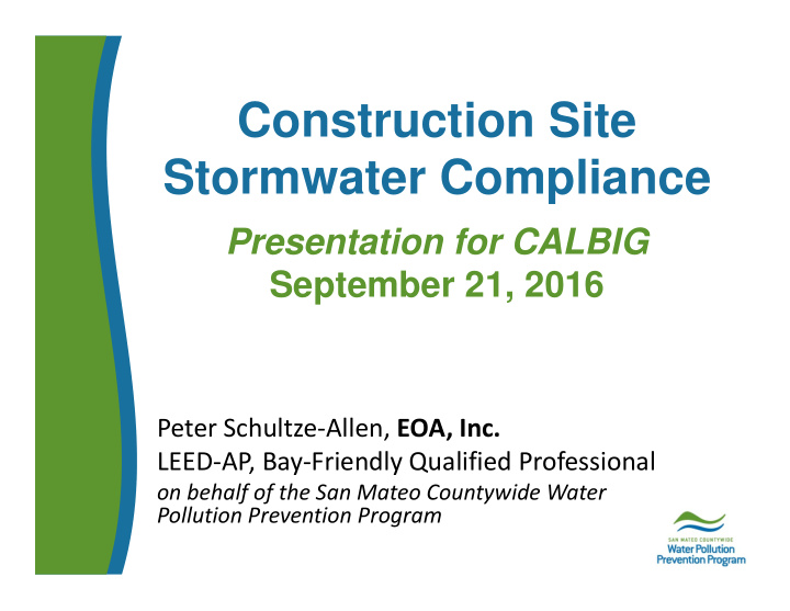 construction site stormwater compliance