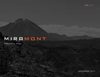 P R O J E C T S :  P E R U  N O V E M B E R  2 0 1 7  C S E : M O N T  F O R W A R D  L O O K I N G
