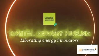 Liberating energy innovators  Data, AI, IOT, Blockchain are critical  uncertainties for NZ energy